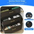 thumbnail image 6 of Gangmei 3 Drawer Metal Lateral File Cabinet with Lock & Wheels, Large Capacity File Storage Cabinet for Letter/Legal A4 Size, Wide File Cabinet for Office Home, Assembly Required, 6 of 7