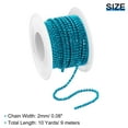 thumbnail image 2 of 10 Yard Crystal Rhinestone Chain, 2.0mm Sew on Close Claw Chain Trim, Bright Blue, 1Roll, 2 of 6