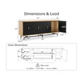 thumbnail image 7 of Morden Fort 74" Cabinet Modern TV Stand for TVs up to 80", Entertainment Center Large TV Storage Cabinet Media Console with 4 Doors, Natural, 7 of 7