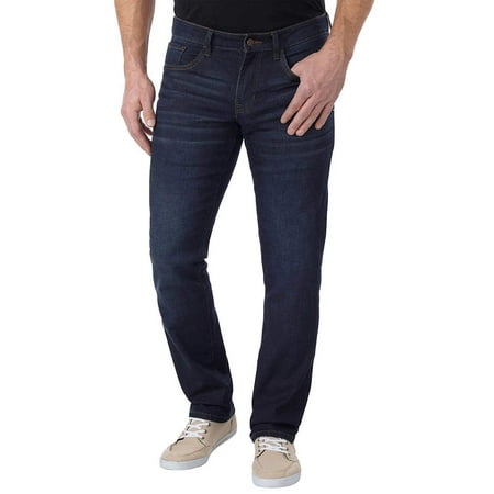 IZOD Men's Comfort Stretch Straight Fit Jeans (Best Jeans For Fat Legs)