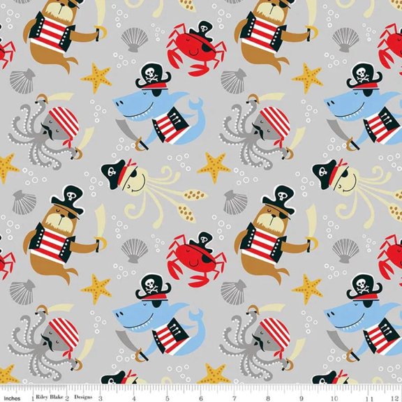 Handmade Sheets or Pillow Cover Animal Pirates Flannel