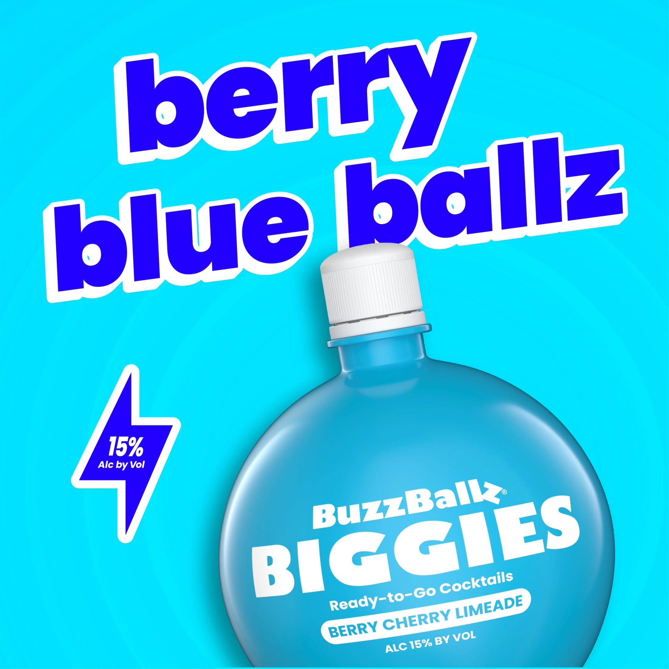BuzzBallz Biggies Berry Cherry Limeade 1.5L Bottle, ABV 15%