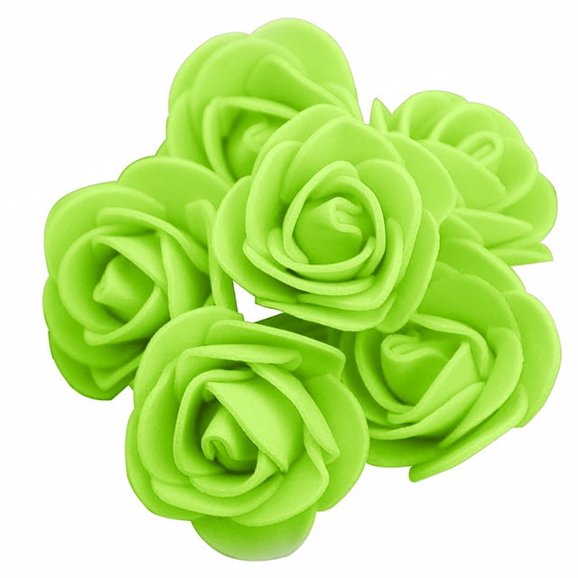 Artificial Rose Flor Decoración Bouquet Forese Flowers Guirnalda Accesorio Artesanía para la propuesta de compromiso Cumpleaños Paquete verde de 500 Inevent HA010900-10