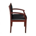 thumbnail image 2 of Scranton & Co Contemporary Vinyl Side Chair in Mahogany, 2 of 3