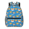 thumbnail image 1 of Fotbe Corgi Dog Face Mochila Casual con Estampado para Escuela, Viajes y Actividades al Aire Libre - Duradera, Ligera y Cómoda, 1 of 5