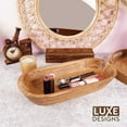 thumbnail image 4 of Luxe Designs | Handmade Decorative Wooden Bowl for Home, Bathroom and Kitchen Counter | Acacia Wood Large Dough Bowl Fits Cosmetics, Keys & More | 17"L x 3" H x 8" W, 4 of 8