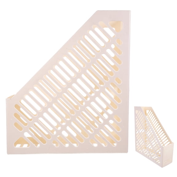 SILENRADAWN Beige Document Holder for Desk Office Organization with Simple Design and Creative Desktop Storage