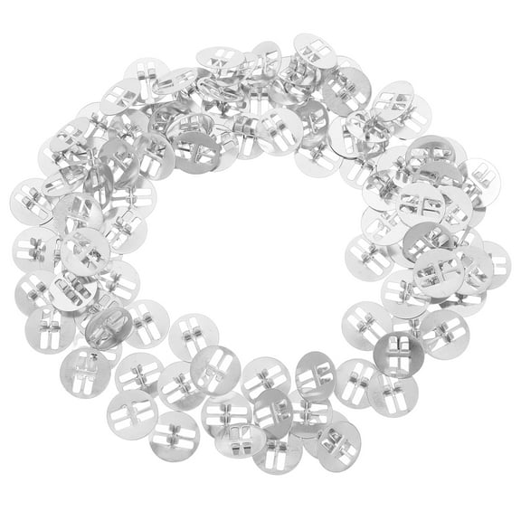 Masteelf 100pcs Candles Making Kit Metal Wick Clips Candles Wick Holders Candles Wicks Holder Base For Diy Craft Candles Making Accessories