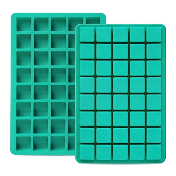Square Silicone Candy Molds 2 Packs, 40 Cavities Chocolate Truffle Caramel Molds, Food Grade Gummy Making Kit & Wax Melt Moulds for Baking