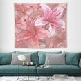 JINGDS Pink Lilies2165 Tapestry, Funny Tapestry Wall Hanging, Large