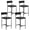 Black Bar Stools, variant on Yiwa 36" Bar Height Dining Table Set for 2 - 3-Tier Storage Kitchen Table w/2 Upholstered Chairs, Space-Saving Countertop Set for Apartments, Breakfast Nook