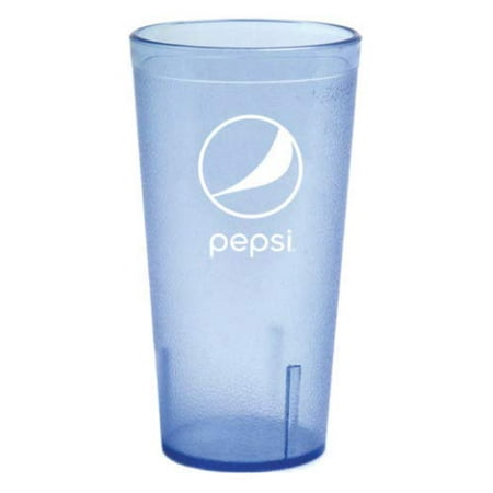 

New (6) Pepsi Cola Restaurant Ice Blue Plastic Tumblers Cups 24 oz Carlisle