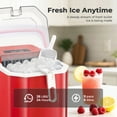thumbnail image 4 of WAA Portable Ice Maker, 26 Lb/24H, Red, 4 of 7