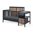 thumbnail image 3 of Suite Bebe Connelly 4-in-1 Convertible Mini Crib with Mattress Pad, Black, 3 of 10