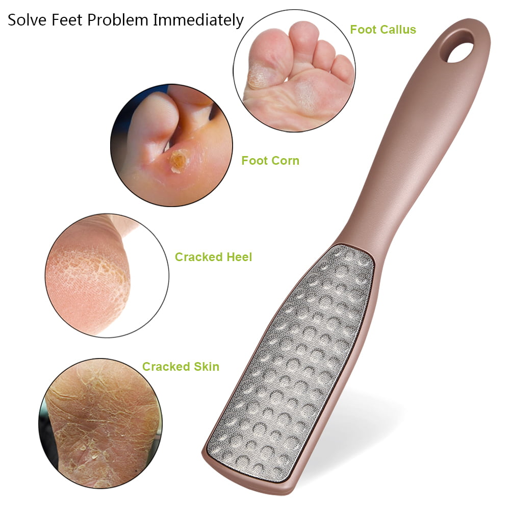  BEZOX Glass Foot File Callus Remover, Crystal Pedicure Foot  Scrubber for Travel Use, Portable Handheld Sized Foot Scraper for Cracked  Heel - Shinning Golden : Everything Else