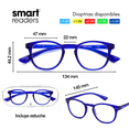 thumbnail image 4 of Lentes de Lectura B+D Smart Round Readers Azul, 4 of 6