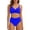 *11-Blue, variant on Women's 2 Piece Sporty Bikini Set,Ladies Spaghetti Strap Bathing Suit,High Waisted High Cut Swimsuit For Women,Blue,Size L