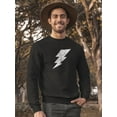 thumbnail image 2 of Thunderbolt With Ink Splash Sweatshirt Men -GoatDeals Designs, Male 4X-Large, 2 of 4