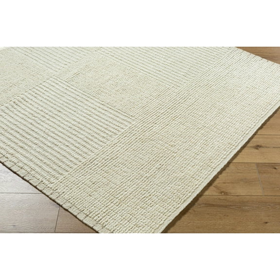 Hauteloom Firs Wool Living Room, Bedroom Area Rug - Bohemian, Transitional - Beige, Peach - 9' x 12'