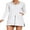 White, variant on Charmo Womens Lightweight Rash Guard UPF 50+ Sun Protection Hoodie Swimm Shirts with Pockets