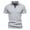 Gray, variant on WREESH Men's V-Neck Turndown Collar Shirt Fashion Solid Color Short Sleeve Workout T-Shirt for Summer Olive Green