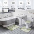 thumbnail image 5 of Marble Sage Green Bath Mat 3 Piece Bathroom Rug Set, Modern Abstract Ink Painting Luxury Non Slip Bath Rug Contour Mat and Toilet Lid Cover, Absorbent Shower Mats Soft Bath Rugs and Mats Sets, 5 of 8