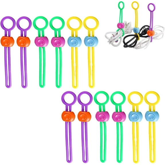 Fymlhomi Multi-Purpose Sealer, Reusable Zip Ties, Reusable Cable Ties, Detachable Sealing Ties for Sealing Food Bags and Organizing Wires (12 PCS)