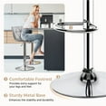 thumbnail image 7 of Yaheetech Adjustable PU Leather Swivel Bar Stools for Home Kitchen, Set of 2,Light Gray, 7 of 7