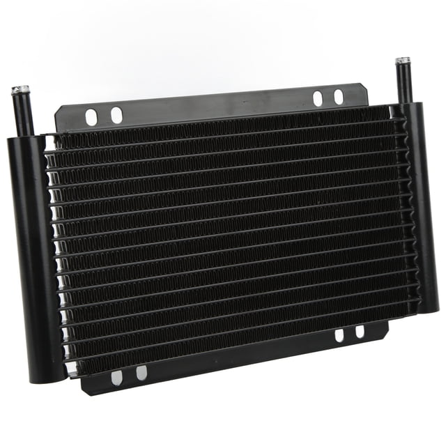 Enfriador De Aceite De Aluminio Negro De 15 Filas, Enfriador De Aceite De Transmisión De Baja Presión Para Camionetas, Furgonetas, Remolques De Viaje
