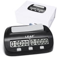 thumbnail image 1 of Reloj de ajedrez LEAP, temporizador digital profesional, negro, 1 of 6