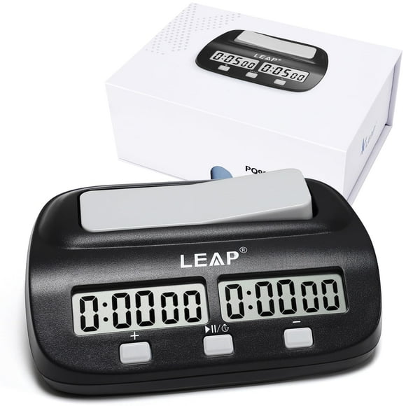 Reloj de ajedrez LEAP, temporizador digital profesional, negro