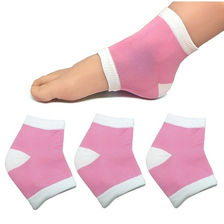 2 Pairs Heel Socks Gel Heel Socks for Dry Hard Cracked Skin Moisturising Open Toe Comfy Recovery Socks,Heel Socks with Gel to Help with Arthritis and Foot and Heel (Best Way To Heal Dry Cracked Feet)