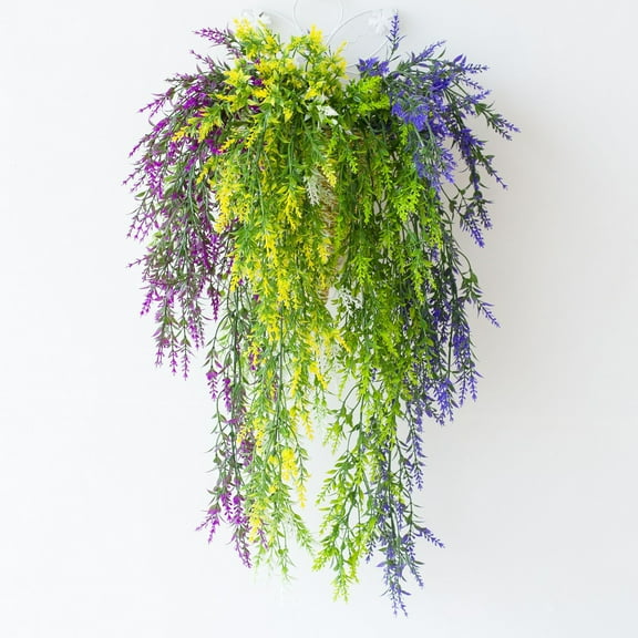 Yirtree Artificial Fake Hanging Ferns Plants Vine Fake Ivy Fern Hanging Plant Outdoor UV Resistant Plastic Plants