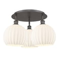 thumbnail image 6 of Innovations Lighting - White Venetian - 3 Light Flush Mount In Modern, 6 of 7