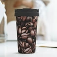 thumbnail image 6 of Gukieu Coffee Bean Print Insulated Coffee Cup, Portable Stainless Steel Vacuum Cup with Lid, Unisex, Suitable for Office, Cafe, Car, 6 of 8