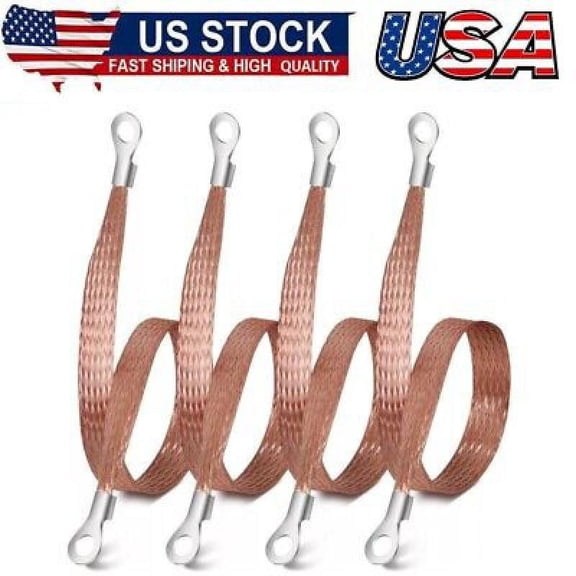 4Pc Universal Automotive Ground Strap,Professional Vehicle Grounding Strap Cable