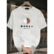 thumbnail image 1 of Crew Neck Short Sleeve Cartoon Print T-Shirt, Summer Casual Loose Fit, 220g/m², Heat Transfer Printing, with Valentine'S Day, Spring Festival, Dragon Boat Festival, Mid-Autumn Festival, Father'S Day, 1 of 6
