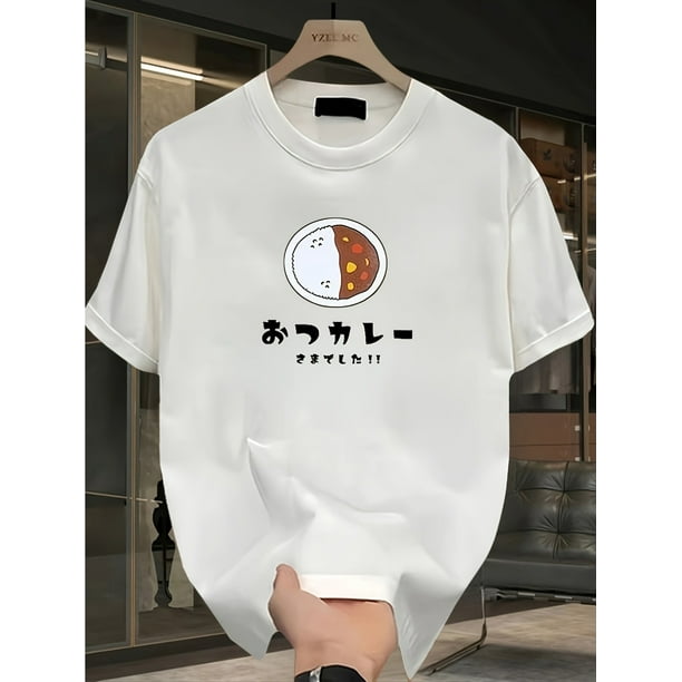 Crew Neck Short Sleeve Cartoon Print T-Shirt, Summer Casual Loose Fit, 220g/m², Heat Transfer Printing, with Valentine'S Day, Spring Festival, Dragon Boat Festival, Mid-Autumn Festival, Father'S Day