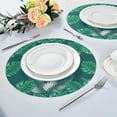 thumbnail image 5 of GZHJMY Tropical Palm Leaves Round Placemats, Durable Non-Slip Table Mat Heat and Stain Resistant Placemat for Kitchen Table Outdoor BBQ Activities, 4PCS, 5 of 6
