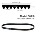 thumbnail image 2 of Unique Bargains 360J8 PJ V-Ribbed Belt, EPDM Industrial Transmission Serpentine Belt, 2 Packs, 2 of 5