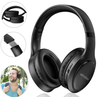 Bluetooth Headphones Over-Ear, 30 Hours Playtime Foldable Lightweight Wireless Headphones Hi-Fi Stereo , Bass Adjustable Headset with Built-in HD Mic