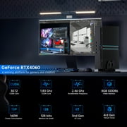 Kinupute Mini Gaming PC, Desktop Computer i9-13900F 24 Cores Upto 5.6GHz, 64G DDR4, 2T M.2 SSD, Windows 11 Pro, GeForce RTX4060 8G, Dual LAN, WiFi6E/BT5.3, Four Display, 8K Outputs, Optical