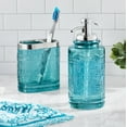 thumbnail image 2 of Teal 2 Piece Embossed Glass Bath Accessory Set, The Pioneer Woman Amelia, 2 of 5