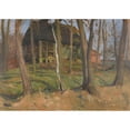 thumbnail image 2 of Fritz Overbeck 18x14 Gold Ornate Wood Frame and Double Matted Museum Art Print Titled - Homesto in Weyermoor (1900), 2 of 4