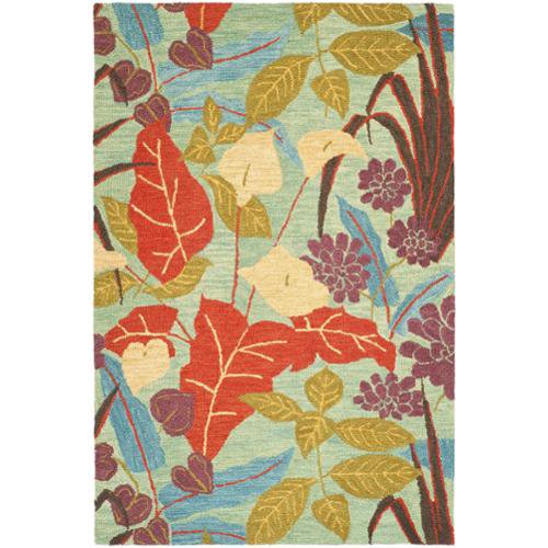 Safavieh Handmade Blossom Blue Traditional Wool Rug