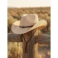 thumbnail image 7 of Gustave Straw Cowboy Hat for Women Men Western Cowgirl Sun Hat Wide Brim Summer Beach Hat with Windproof Chin Strap - Black, 7 of 7