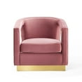 thumbnail image 5 of Modway Frolick Performance Velvet Armchair in Dusty Rose, 5 of 9