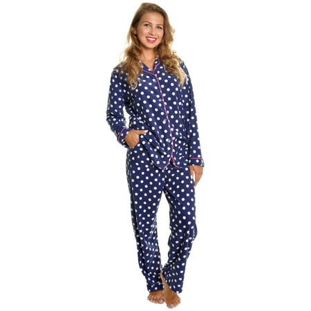 

Angelina Cozy Fleece Notch Collar Pajama Set with Pockets (1-Pack)