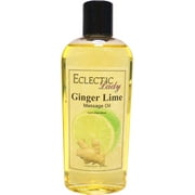 Ginger Lime Massage Oil by Eclectic Lady, 8 oz, Sweet Almond Oil and Jojoba Oil