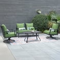 thumbnail image 3 of Aoodor 24" x 24" Patio Chair Cushions Set, Memory Foam Outdoor Deep Seat Cushions (1 Seat, 1 Back, 1 Lumbar Pillow) - Green, 3 of 8